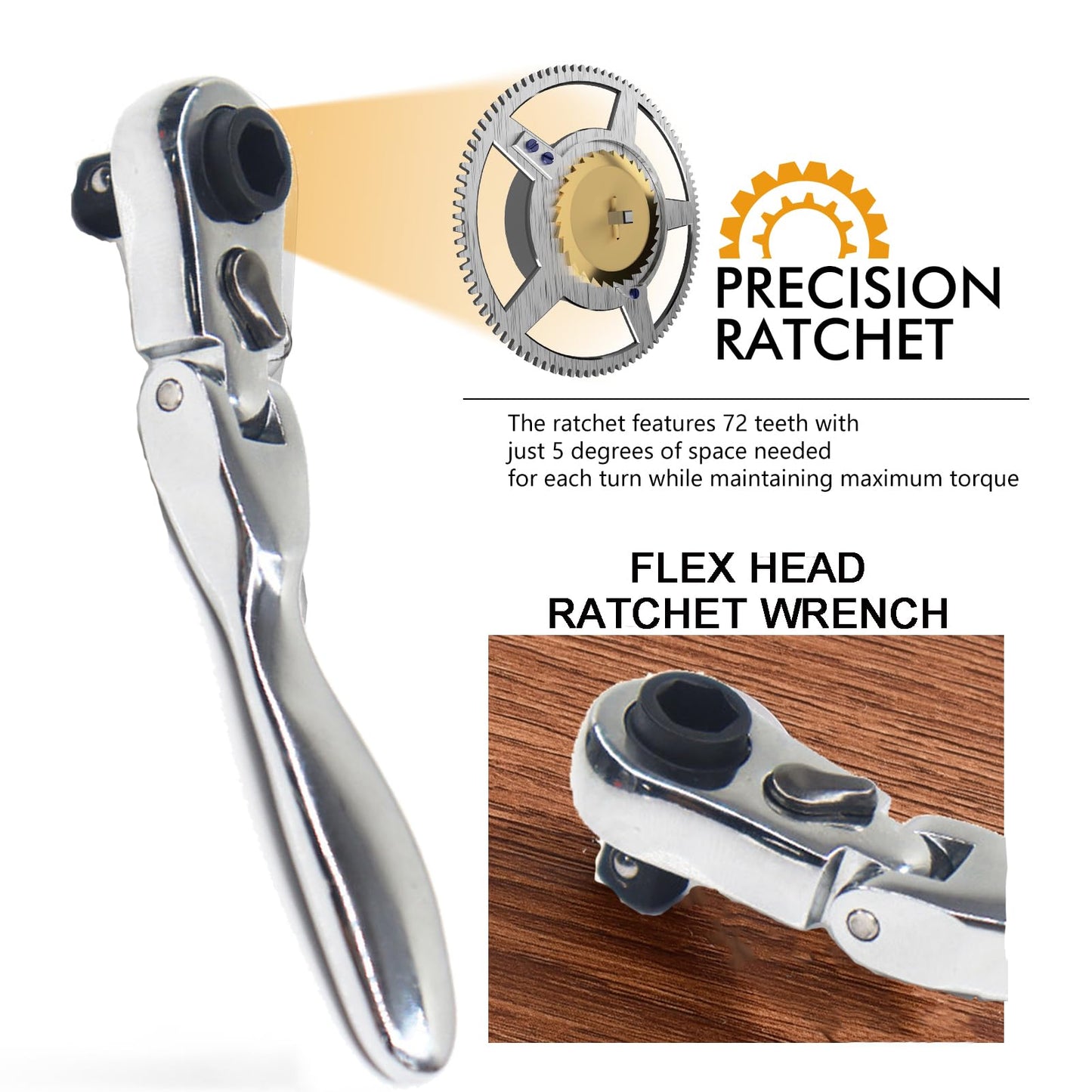 COTOUXKER Mini ratchet screwdriver Set, Right Angle Screwdriver set with 1/4 Mini Flex Ratchet Wrench and Bits Sockets for Tight Spaces(Ratchet wrench with bits and socket)