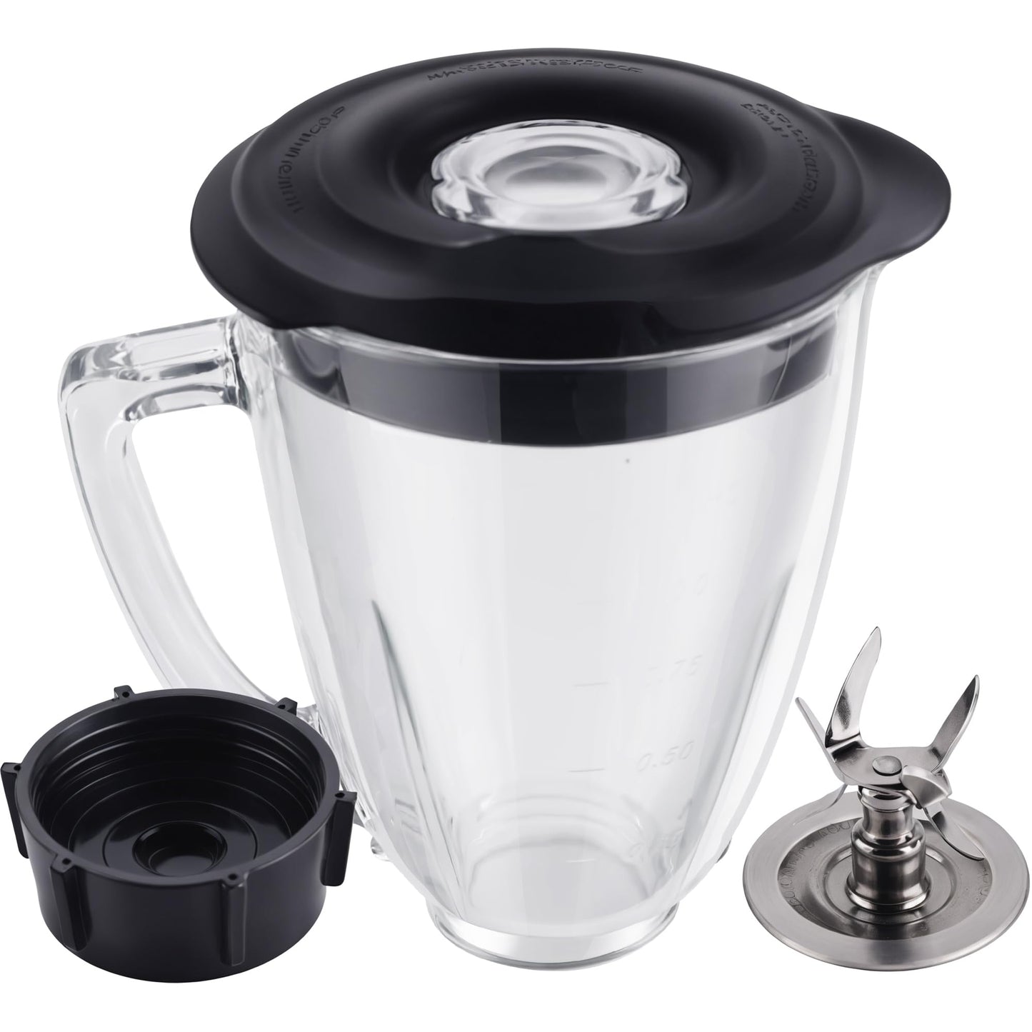 Equust 6-Cup Glass Jar with Blade with Lid, Replacement parts Compatible with Oster Blenders