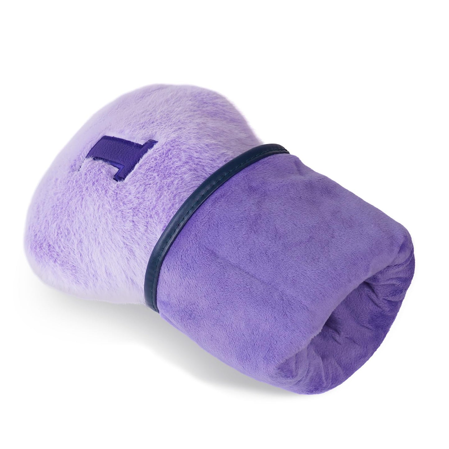 Purple Golf Driver Head Cover Front Plush Back Leather Printing Jacaranda Driver Headcover for Women Lady