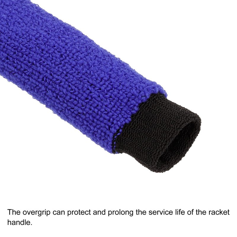 PATIKIL Cotton Feeling Badminton Towel Grip, 4 Pack Nylon Tennis Racket Overgrip Racquet Grip Hand Glue Anti-Skid Sweatband for Golf Bike Handle, Blue