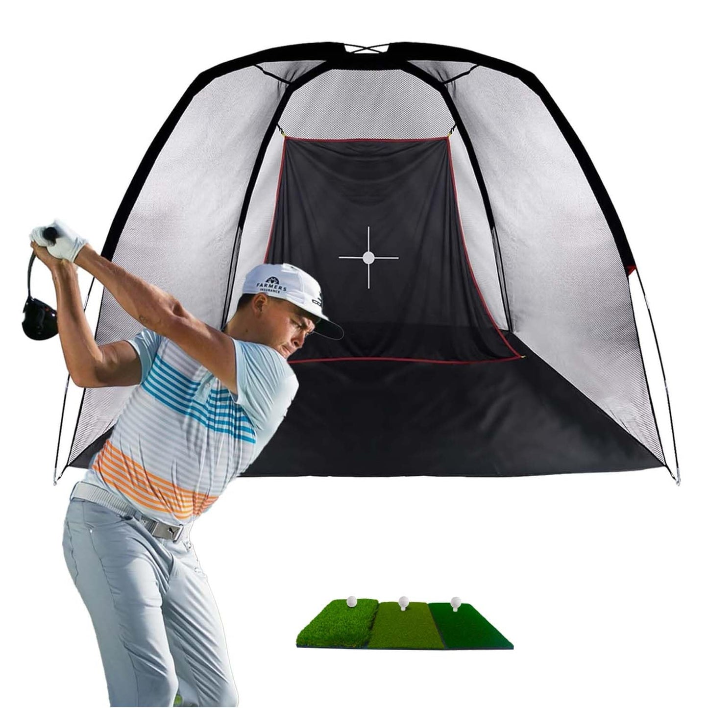 FLITURE Golf Net - 10x 6.5FT Heavy Duty Golf Practice Net with Target for Indoor Outdoor Chipping Swing Training & Hitting Accuracy - Gift for Men Dad & Golfers