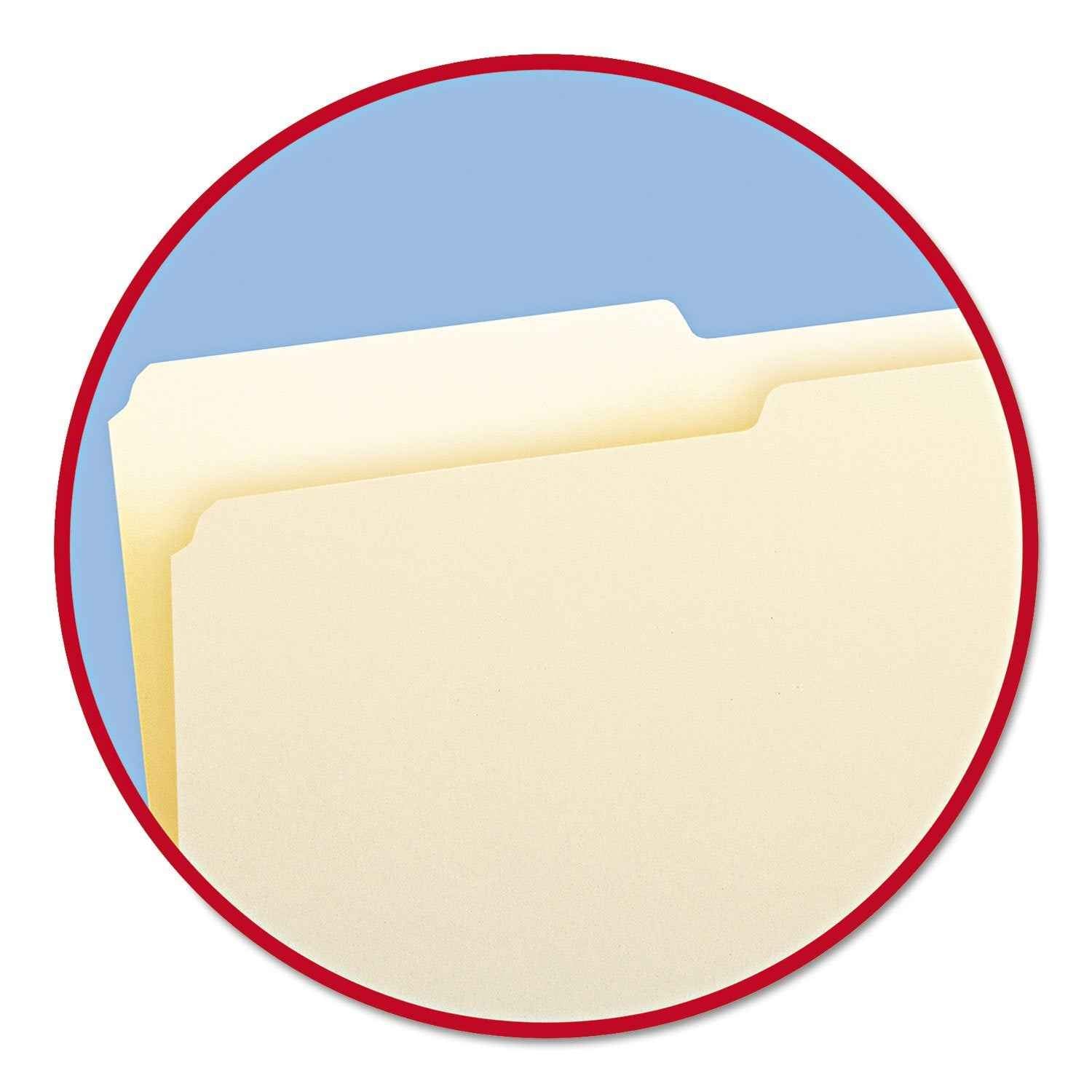 Smead File Folder, 1/2-Cut Tab, Assorted Positions, Legal Size, Manila, 100 per Box (15320)