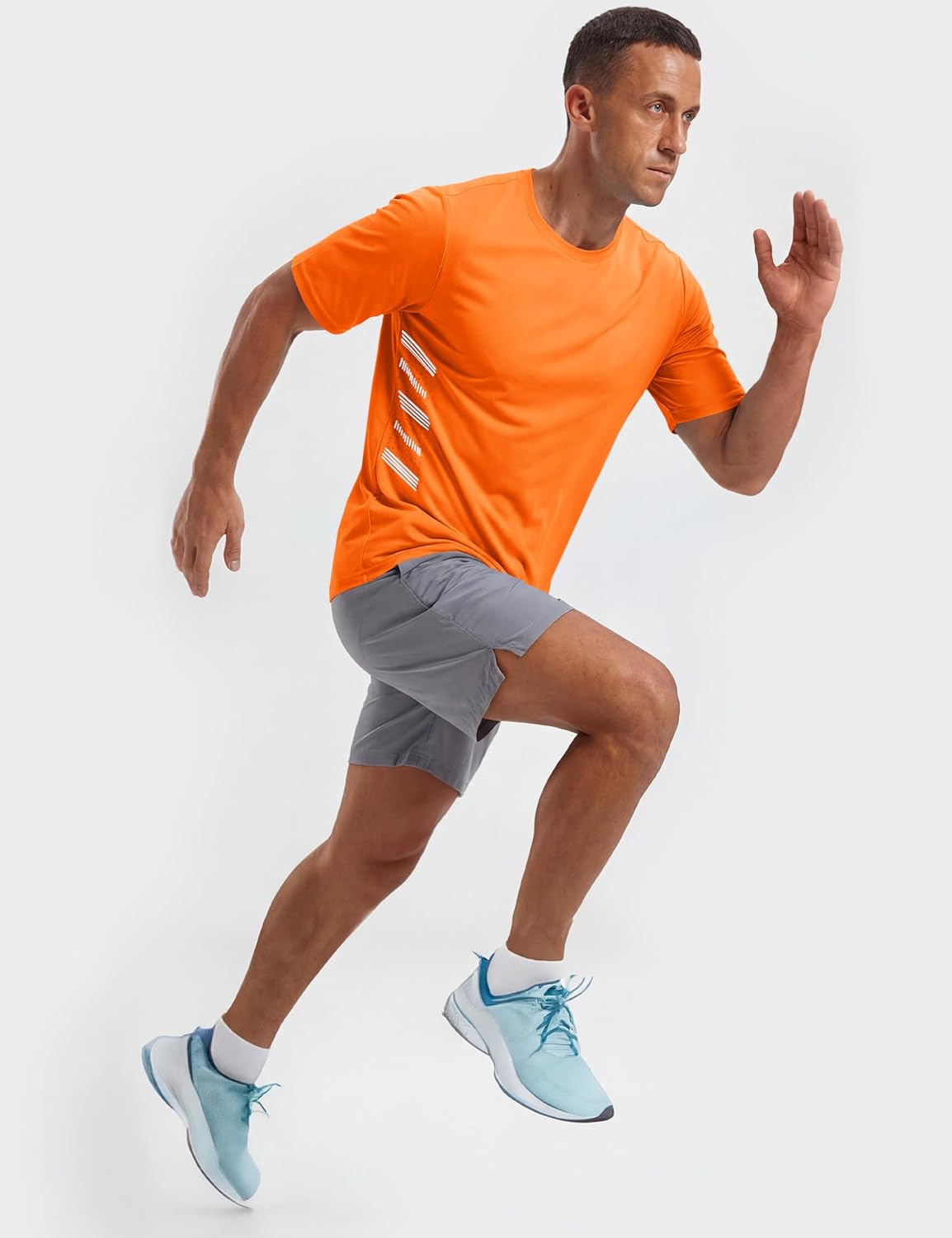 TACVASEN Men's Athletic Workout Shirt - Dry Fit Running Rash Guard | UPF 50+ Breathable T-Shirt