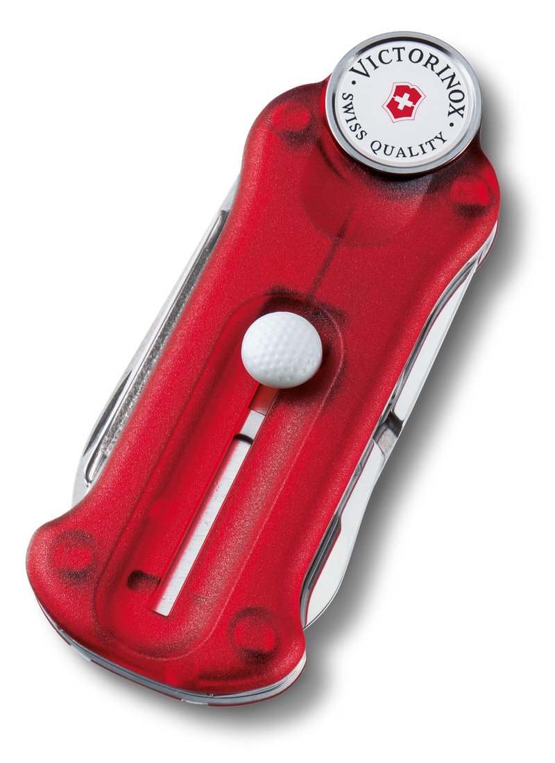 Victorinox Swiss Army Golf 10 Functions Multi-Tool, Red Transparent