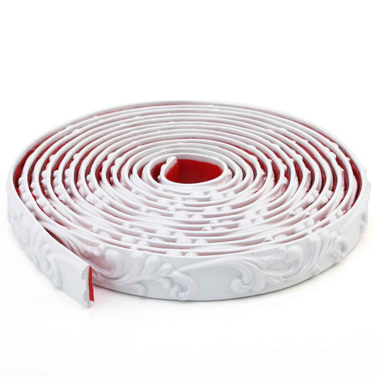 Paintable Peel and Stick Wall Molding Trim, Flexible Strip for Mirror Frame, Chair Rail, Cabinet, Picture Frame and Home DIY Decoration (16.4 ft x 1 inch)