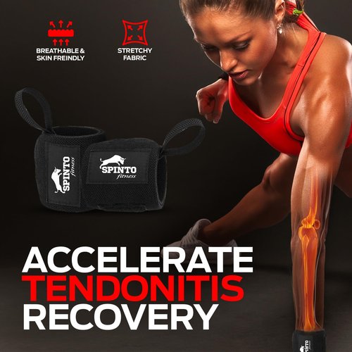 Spinto Fitness 24” Wrist Wraps for Weightlifting – USPA‑Approved Powerlifting Competition Wrist Support with Thumb Loop Heavy Duty Grip Strength Gym Accessories for Men & Women