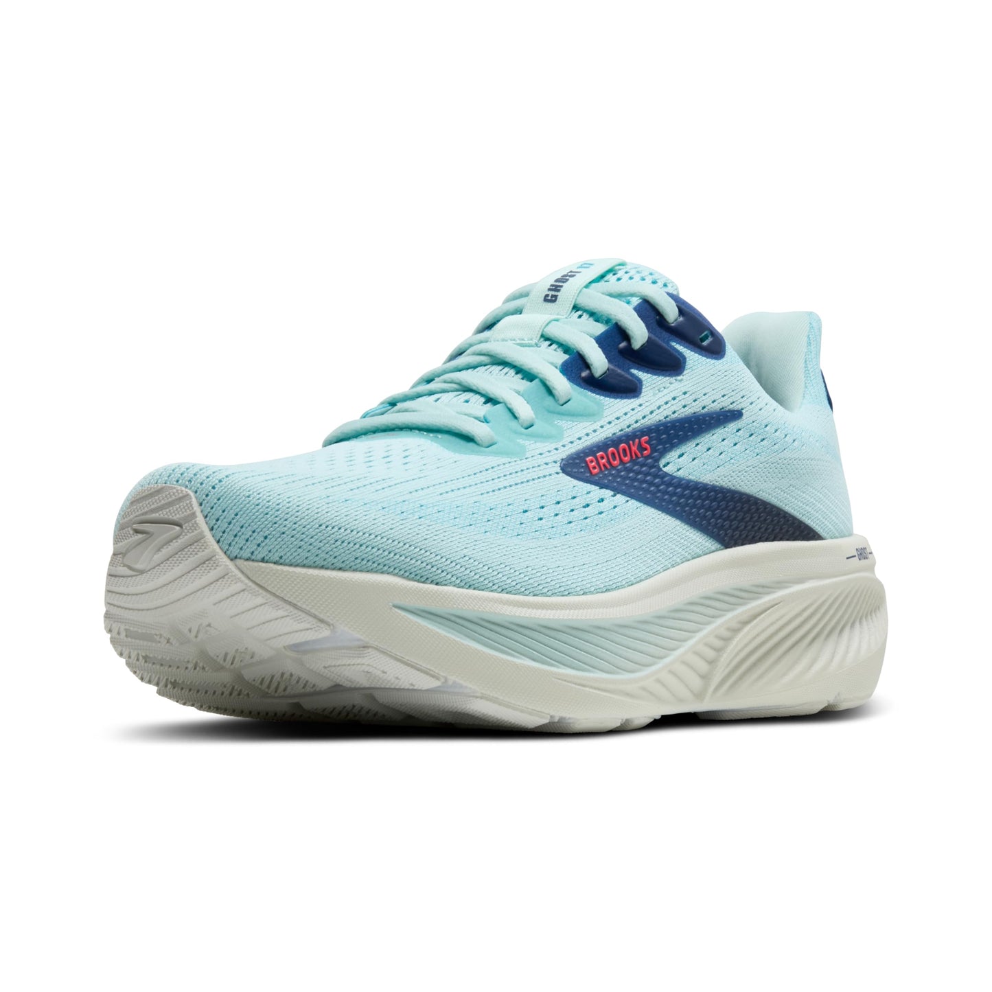 Brooks Women’s Ghost 17 Neutral Running Shoe - Clearwater/Navy Peony - 10.5 Medium