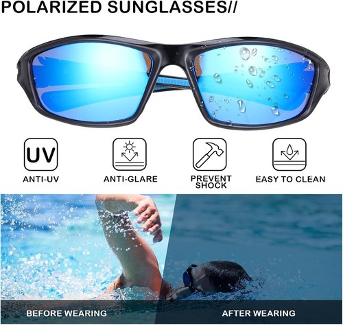 Flutesan Polarized Sunglasses - UV 400 Protection for Men & Women | Ideal for Fishing, Driving & Outdoor Sports