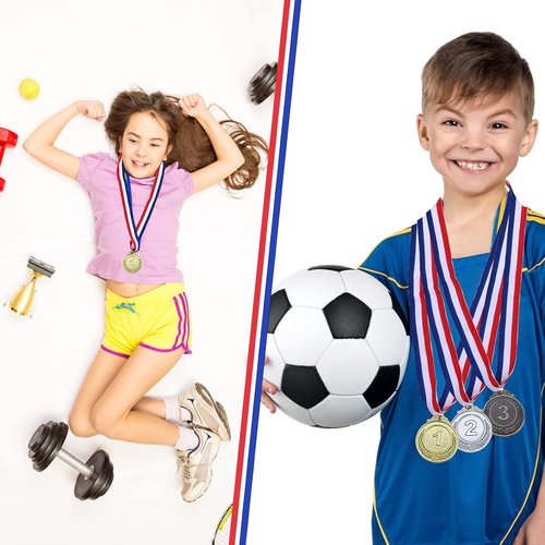 GOLDGE 18 Award Medals - Perfect for Sports, Competitions & Events - 2 Inches | Set of 18 in Gold, Silver & Bronze