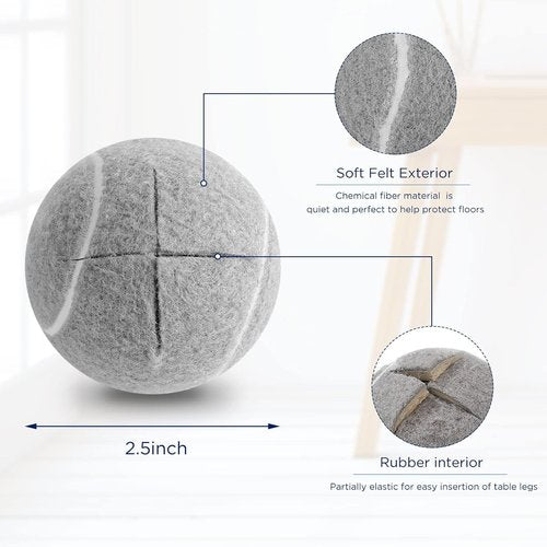 Macarrie 36 Pcs Precut Tennis Balls for Chairs Glide Balls Bulk Chair Leg Floor Protectors Chair Foot Covers with Storage Bag for Furniture Leg Floor Protection