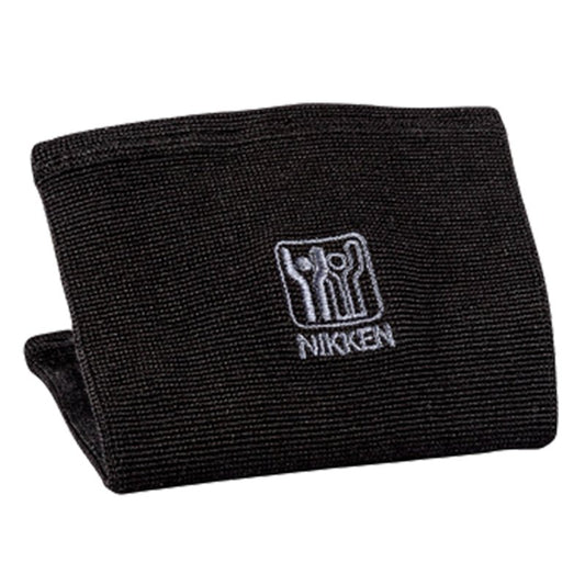 Nikken KenkoTherm - Knee Wrap Large 1834 - Black Stretch Support with Ceramic Reflective Fibers for Running, Weightlifting, Basketball - Men and Women