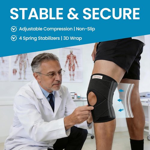 Galvaran Knee Brace - Breathable Adjustable Support for Meniscal Tear & ACL Injuries | Unisex Design