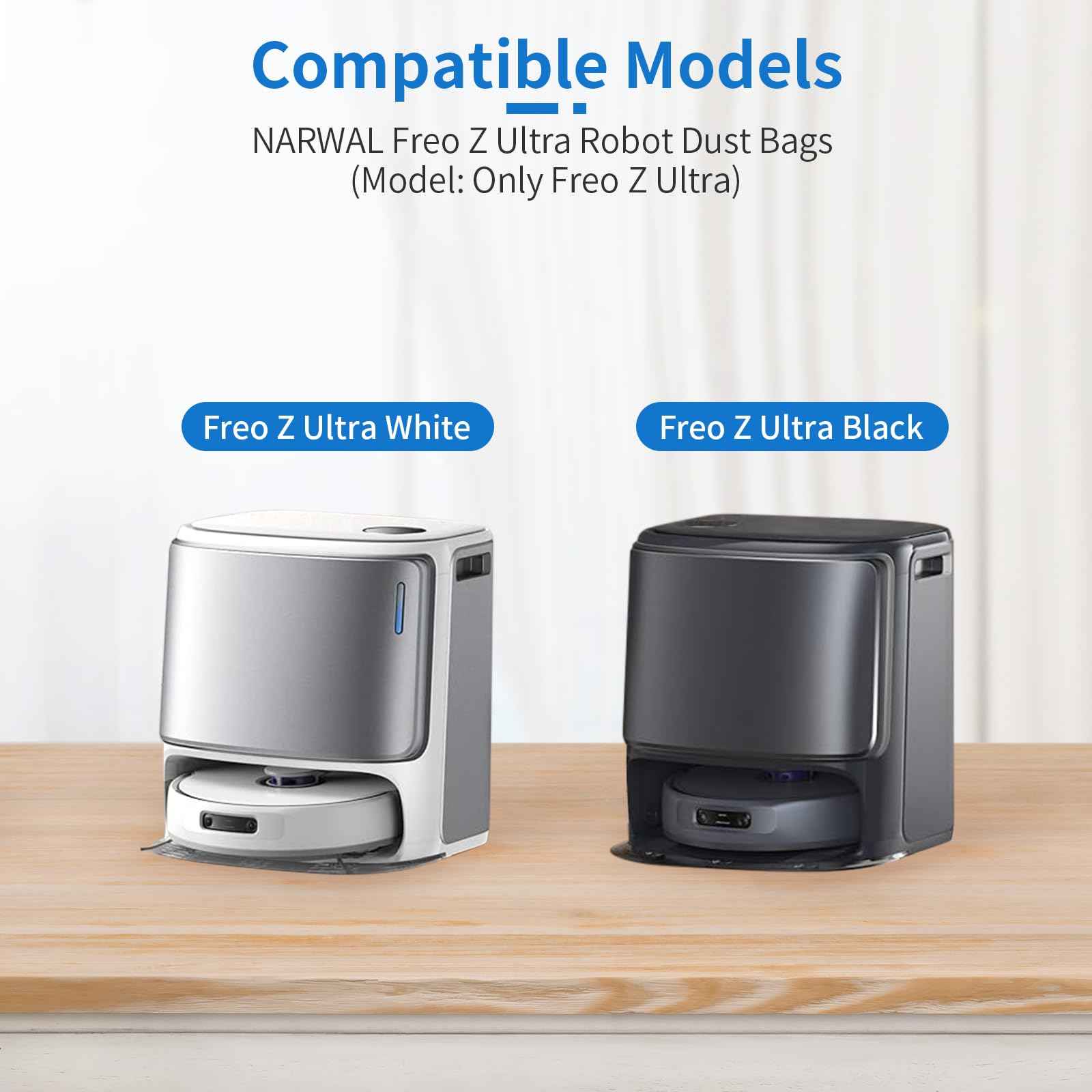 BUXEBUX 14Pcs Freo Z Ultra Replacement Dust Bags for Narwal Flow, Freo Z Ultra, Freo Z 10 Robot Vaclumn Cleaner Spare Parts Accessory, Disposable Vacuum Dust Bags for Narwal.