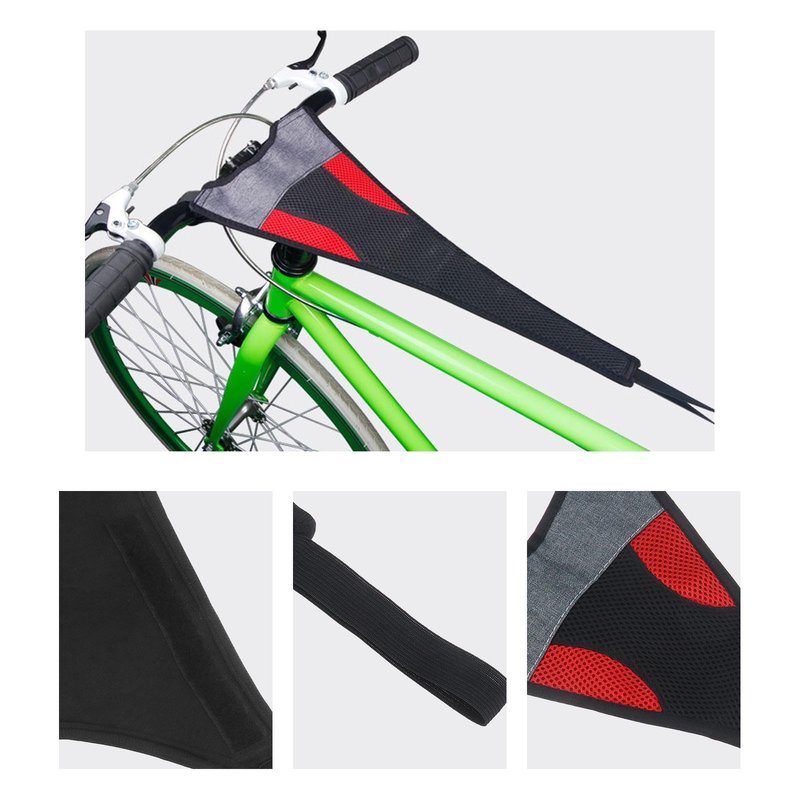 SING F LTD 1x Fabric Bike Training Sweat Guard Bike Sweat Net for Bike Frame Protection and Sweat-Free, Red