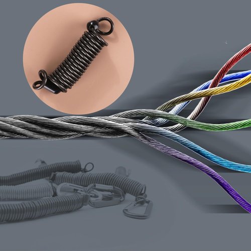 UtySty 2 Pack Breakaway Trailer Cable Replacement Heavy Duty Towing Coiled Steel Wire Trailer Brake Away Cable for Trailer Breakaway Switch Electric Brake Switch RV Towing Trailer Camper 5th Wheel
