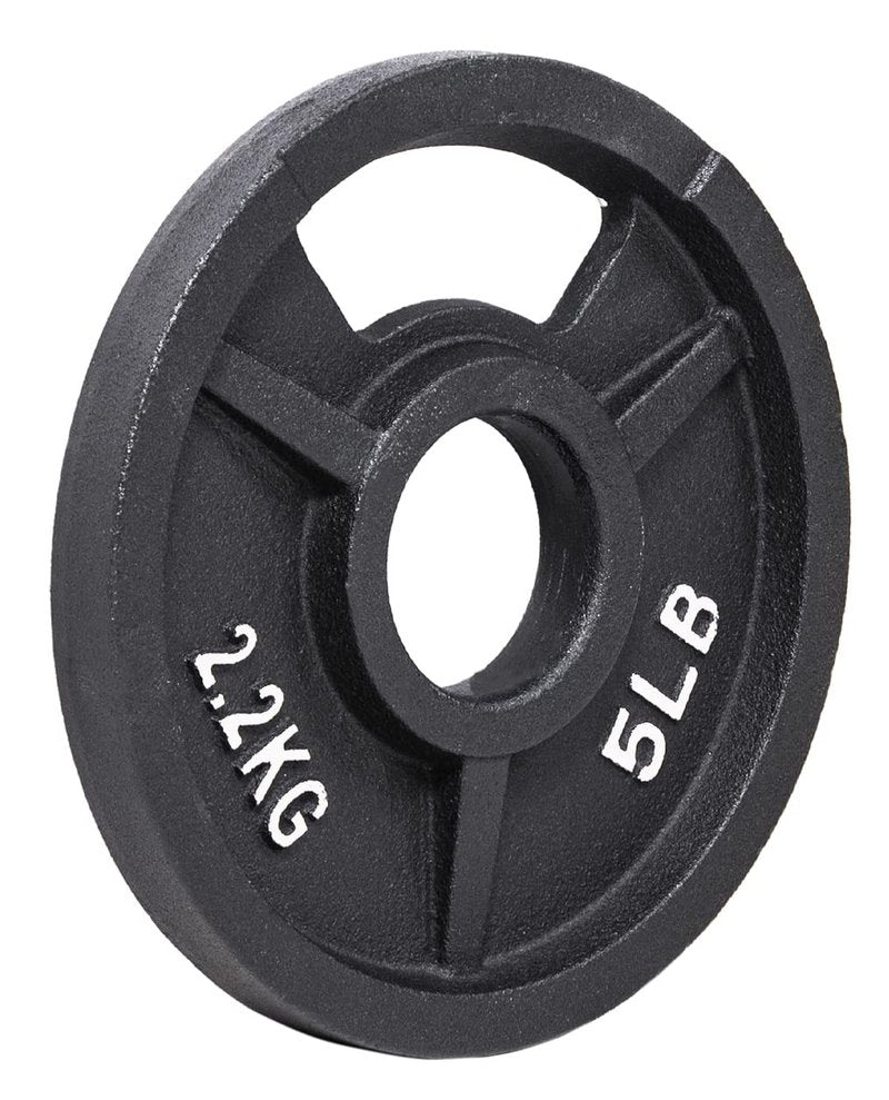 Signature Fitness Cast Iron Plate Weight Plate for Strength Training and Weightlifting, 1-Inch Center (Standard), 2.5LB (Set of 4)