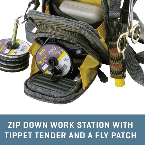 Allen Company Bear Creek Micro Fly Fishing Chest Pack, Fits 2 Medium Tackle/Fly Boxes, Green