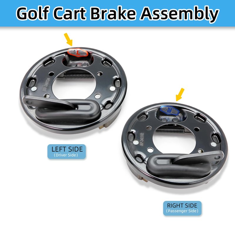 DIYOLFALL Brake Assembly Kit for EZGO TXT PDS & Yamaha G14-G22,Golf Carts Complete Set with Brake Shoes Fits Driver & Passenger Sides, OEM# 70998-G01, 70998-G02