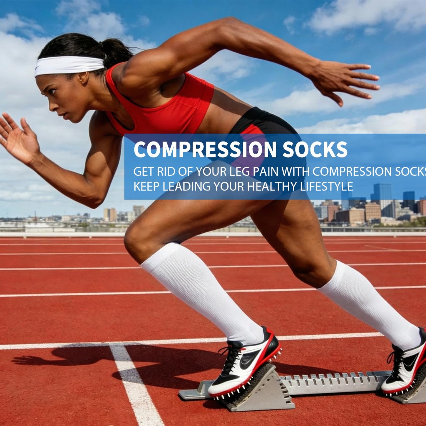Sooverki Graduated Copper Compression Socks for Men & Women Circulation 8 Pairs 15-20mmHg - Best for Running Athletic Cycling