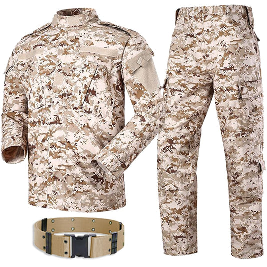 HANSTRONG GEAR Men Tactical BDU Combat Uniform Jacket Shirt & Pants Suit for Army Military Airsoft Paintball Hunting MC (L) (AOR1, X-Large)