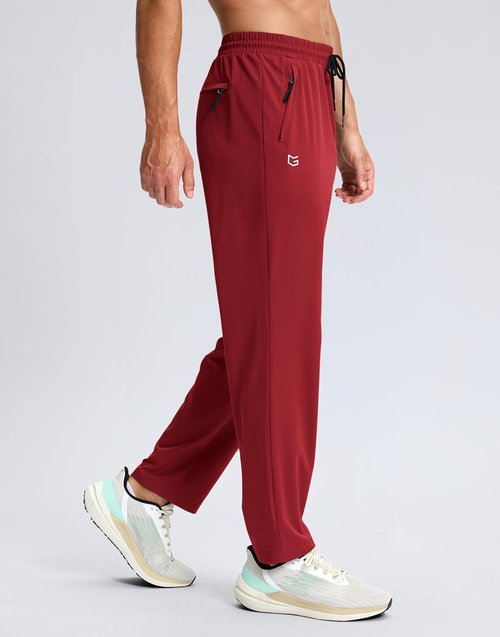 G Gradual Men's Lightweight Athletic Pants - Quick Dry Workout Sweatpants with 3 Zipper Pockets