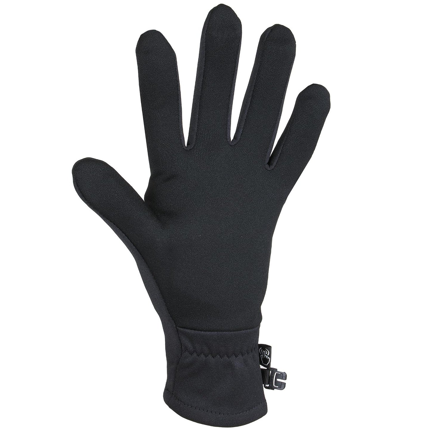 BLACK DIAMOND Midweight Screentap Gloves Touchscreen Fleece Liners for Running, Commuting, Hiking, Black-NPF, Large