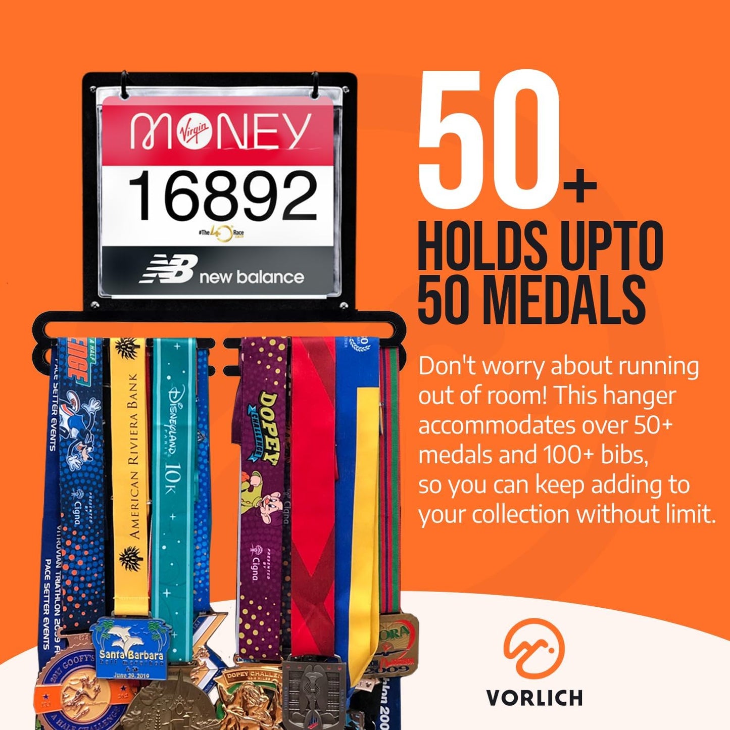 Vorlich Ultimate Running Gift Bundle - 13-Piece Running Gift Box with Race Bib & Medal Display