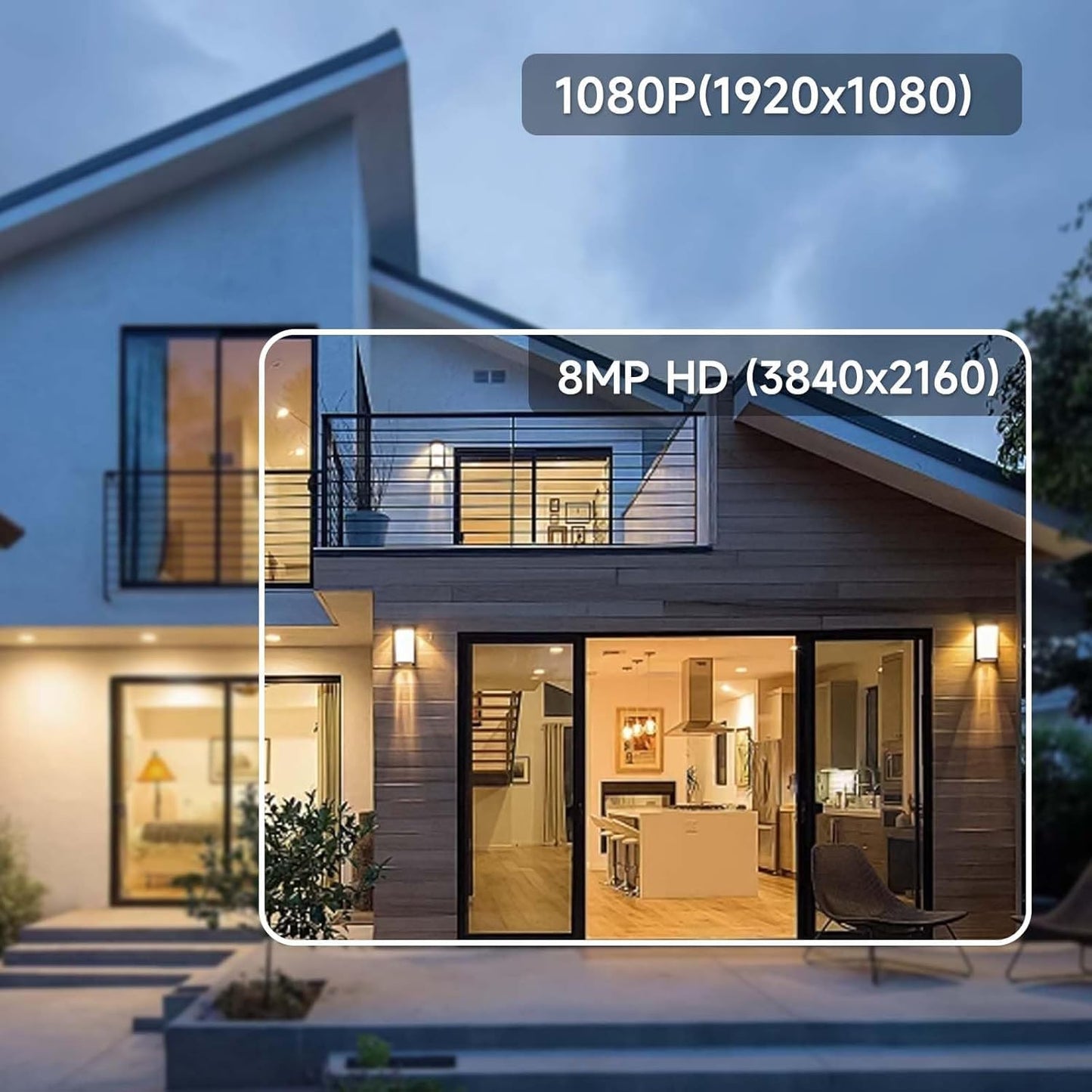 Anpviz 8MP IP PoE Camera, Strobe Light and Audio Alarm, Metal Turret 4K Security Camera Outdoor, 2 Way Audio, Smart Color Night Vision, Human/Vehicle Detection, IP67 Waterproof, 2.8mm Lens (H Series)