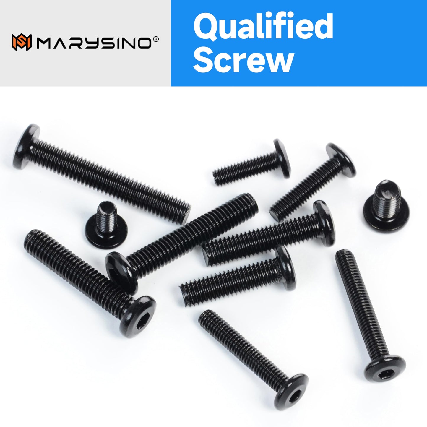 20Pcs M6 Bolt M6 x 40mm Flat Head Socket Cap Screw Bolts, Allen Socket Drive M6 Screws Assortment, Stainless Steel Black Oxide M6x1.0 Bolt by Marysino