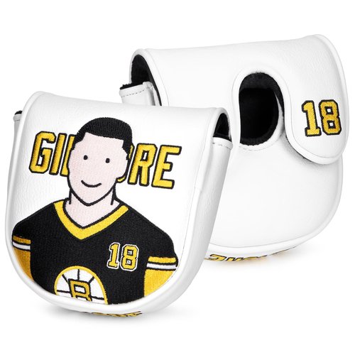 Golf Mallet Putter Cover Head Cover, Funny Happy Gilmore Magnetic Closure Premium Leather Headcovers Golf Mallet Putter Cover for Golf DF3 Putter