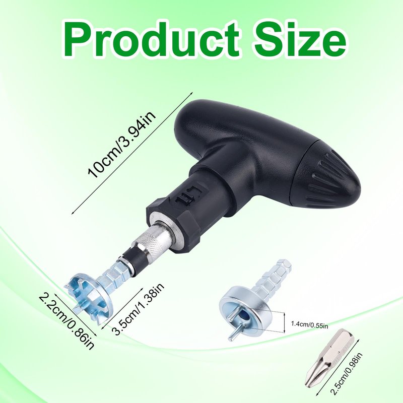 Golf Shoe Spike Wrench, Iron & Plastic Handle Universal Ratchet Action Spike Remover Golf Cleat Adjustment Tool for Easy Cleat Replacement