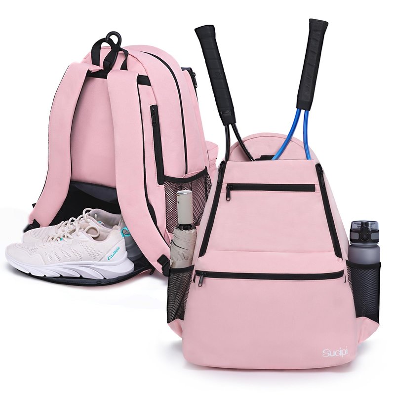 Sucipi Tennis Bag Professional Tennis Backpack for Men and Women Racket Bags with Ventilated Shoe Compartment, Holds 2 Tennis Rackets, Pickleball Paddles