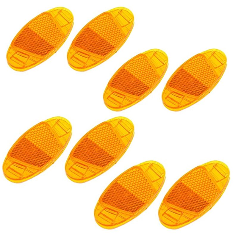 XHBTS 8 Pcs Riding Bike Bicycle Warning Reflector Bicycle Wheel Rim Reflective MTB Road Spoke Lights Bike Accessories (Yellow)