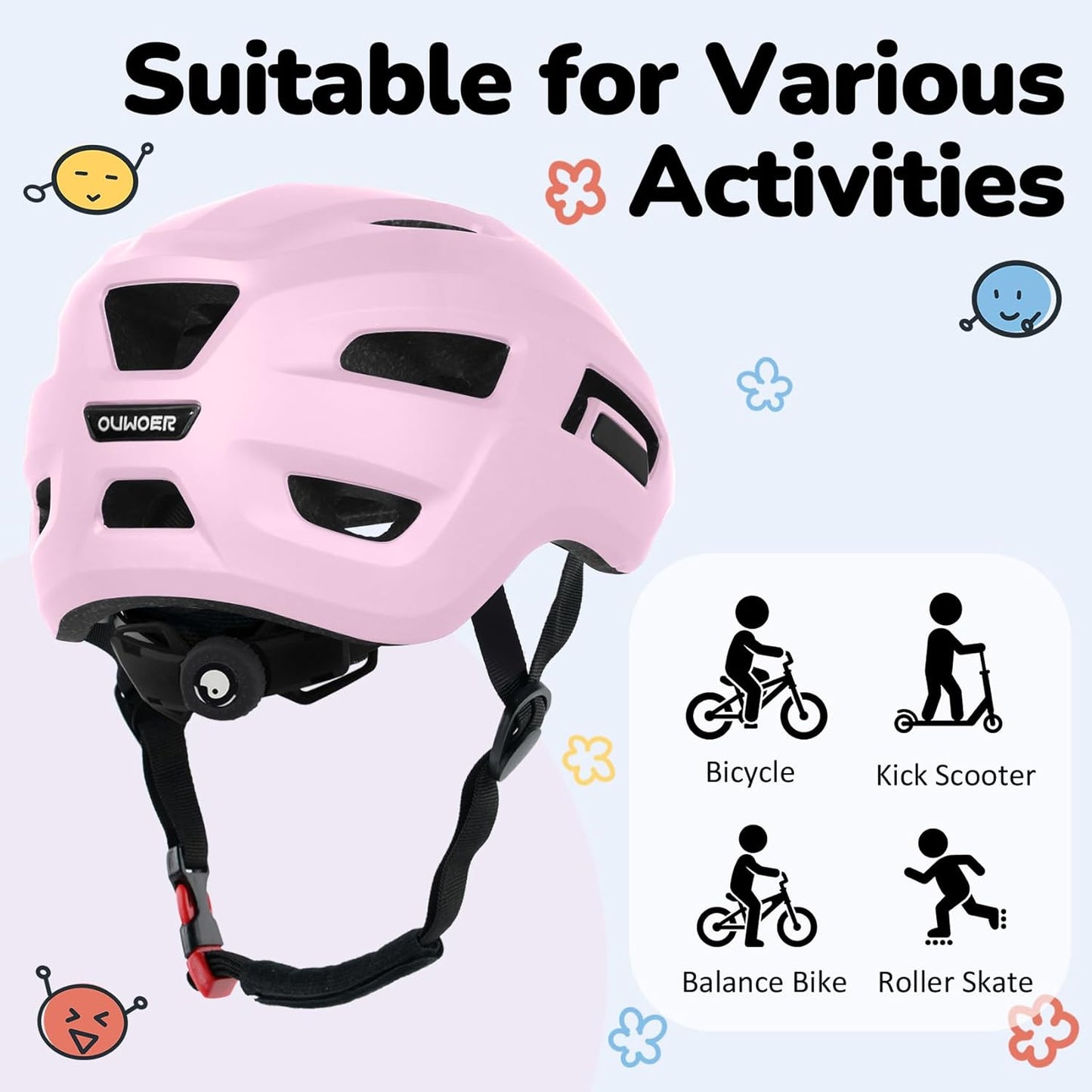 Skiennix Toddler Bike Helmet - Adjustable Multi-Sport Design for Ages 2-6 | Two Sizes Available