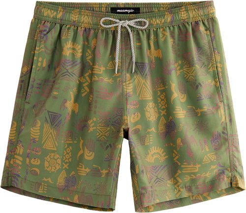 Maamgic Men's Swim Trunks - Quick Dry Swim Shorts with Mesh Lining | Fun 7-Inch Bathing Suits
