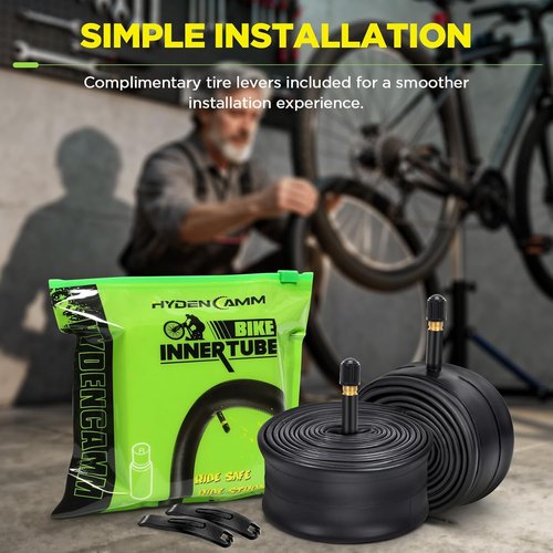 Bike Tube 2-Pack by [Brand Name] - 20/26x1.75/2.125 with 35mm Schrader Valve & 2 Levers | Durable Butyl Material