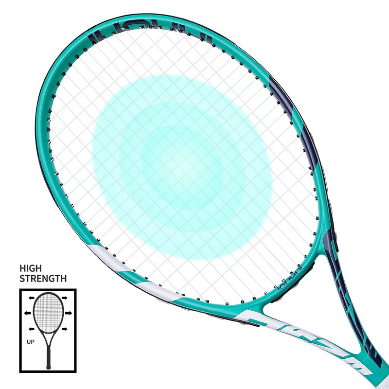 Tennis Rackets for Adults, Pre-Strung 27 Inch Tennis Racquets, Lightweight Tennis Racket Set-2 Player Tennis Racket Set with 3 Balls,2 Grips, 2 Vibration Dampers- Grey and Green