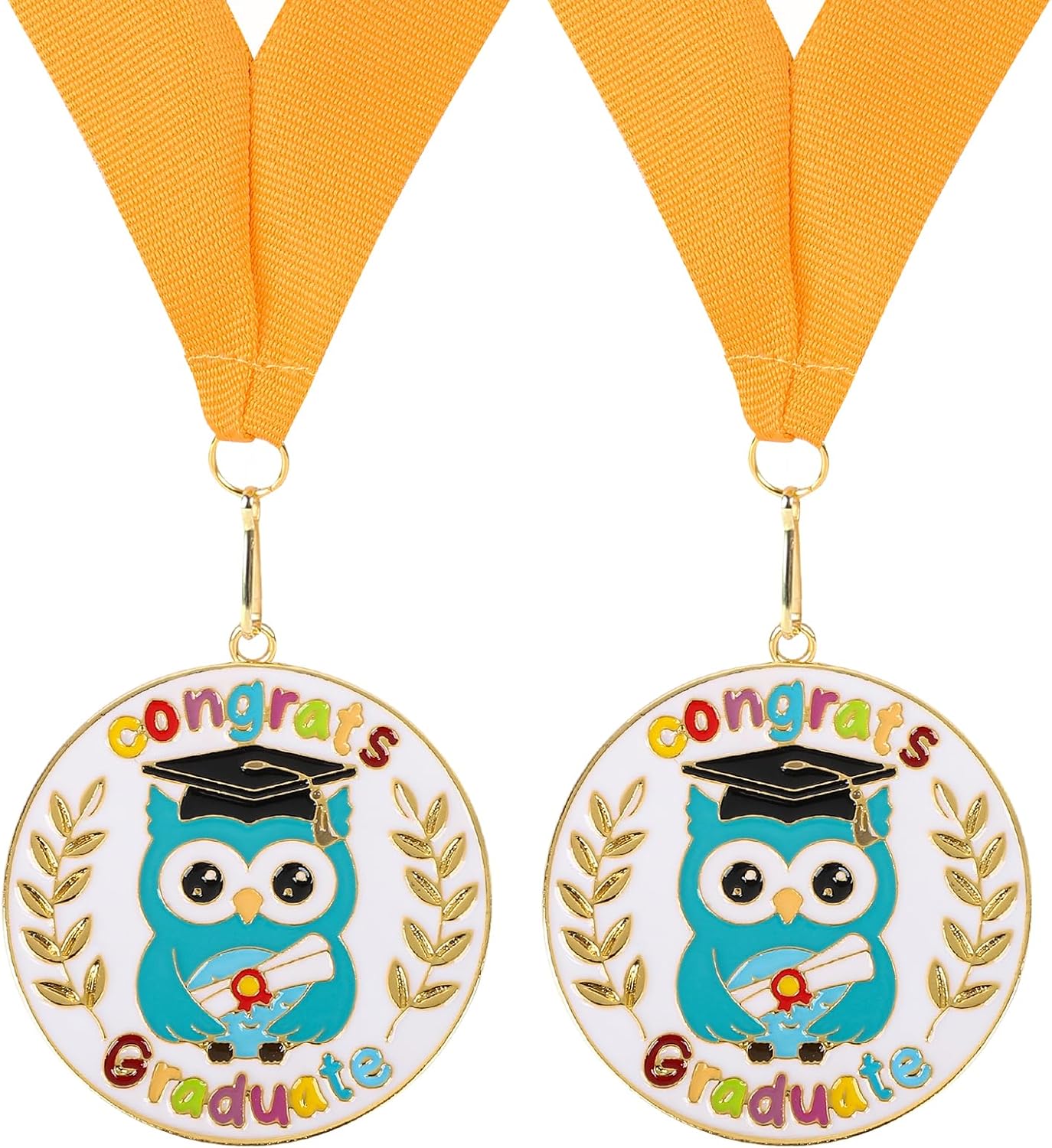 Regine Switzerland Kindergarten Graduation Medal - 2 Metal Medals with Neck Ribbon for Kids