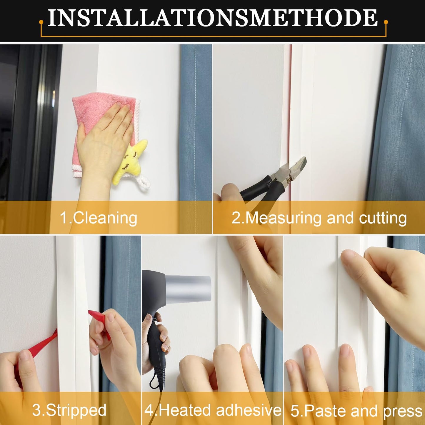 Wall Corner Protector Self-Adhesive Flexible – Durable Rubber, Furniture Edge Guard, Easy to Install, White, Prevents Wall Damage, Ideal for Home or Office Use