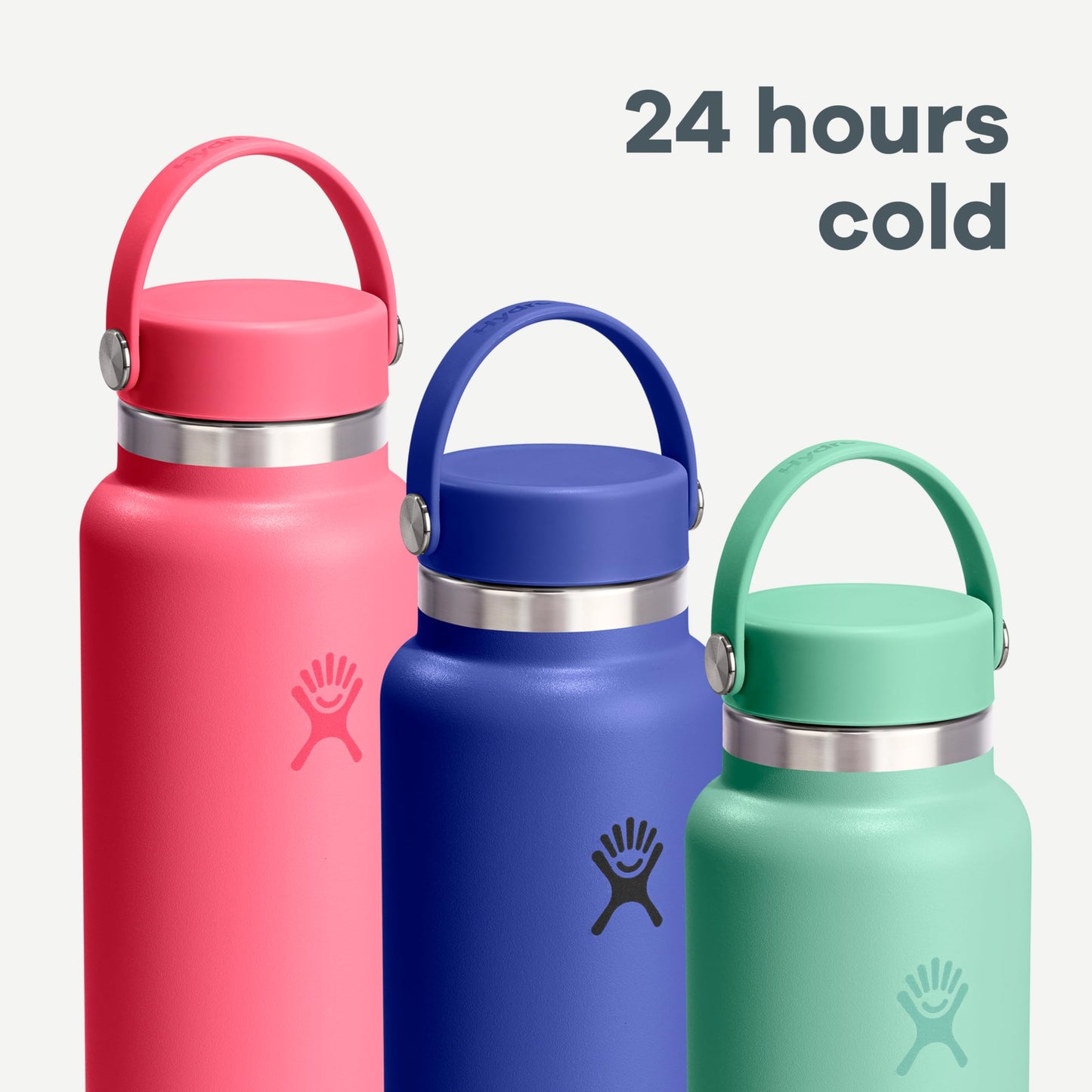 Hydro Flask Water Bottle - Insulated Stainless Steel - Wide Mouth Flex Lid, Non Spill, Leakproof and Refillable in 20 Oz Cloud Pink