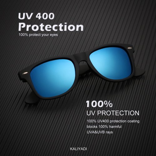 KALIYADI Polarized Sunglasses for Men and Women Matte Finish Sun glasses Color Mirror Lens UV Blocking (3 Pack)