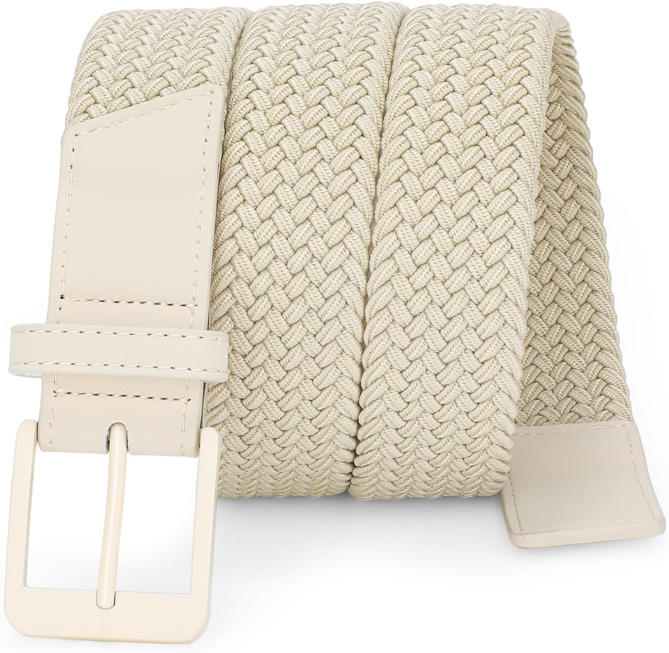 SANSTHS Golf Belt - Elastic Braided Design with Metal Buckle for Men & Women | Perfect for Travel & Casual Wear