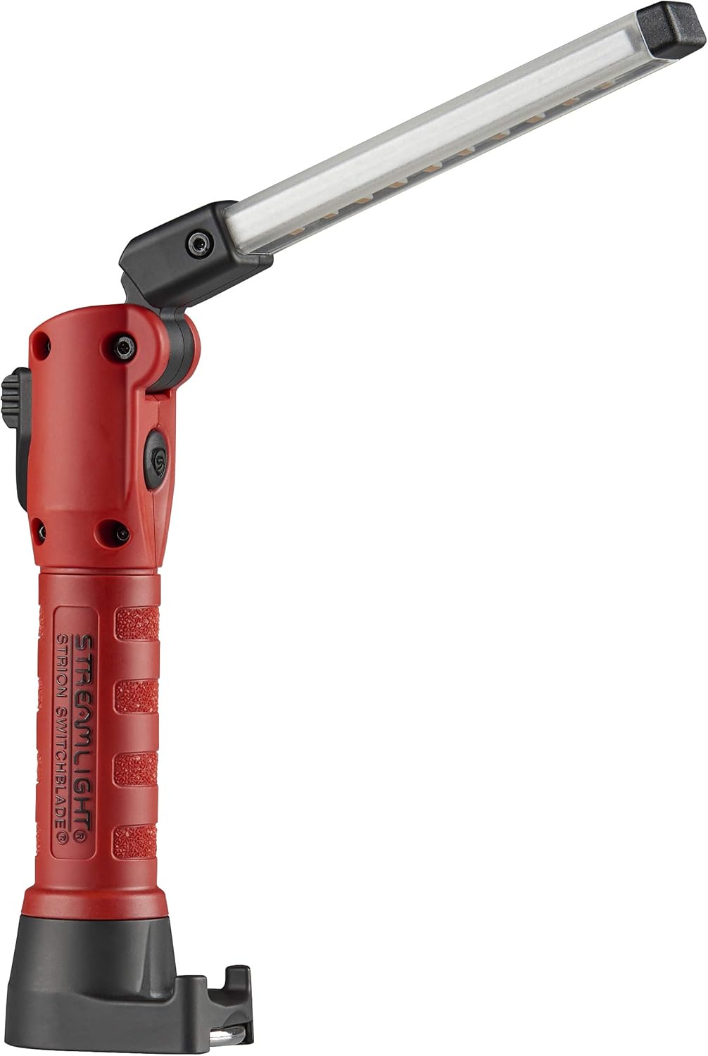 Streamlight 74850 Strion Switchblade - 500-Lumen Rechargeable LED Work Light | Compact Design with Color-Rite Technology, Red