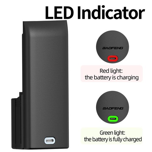 BAOFENG DM32 Radio Battery 3800mAh Battery for baofeng UV-32 DM-32 UV32 Walkie Talkies With USB-C Charger BC-32UV for Two Way Radio