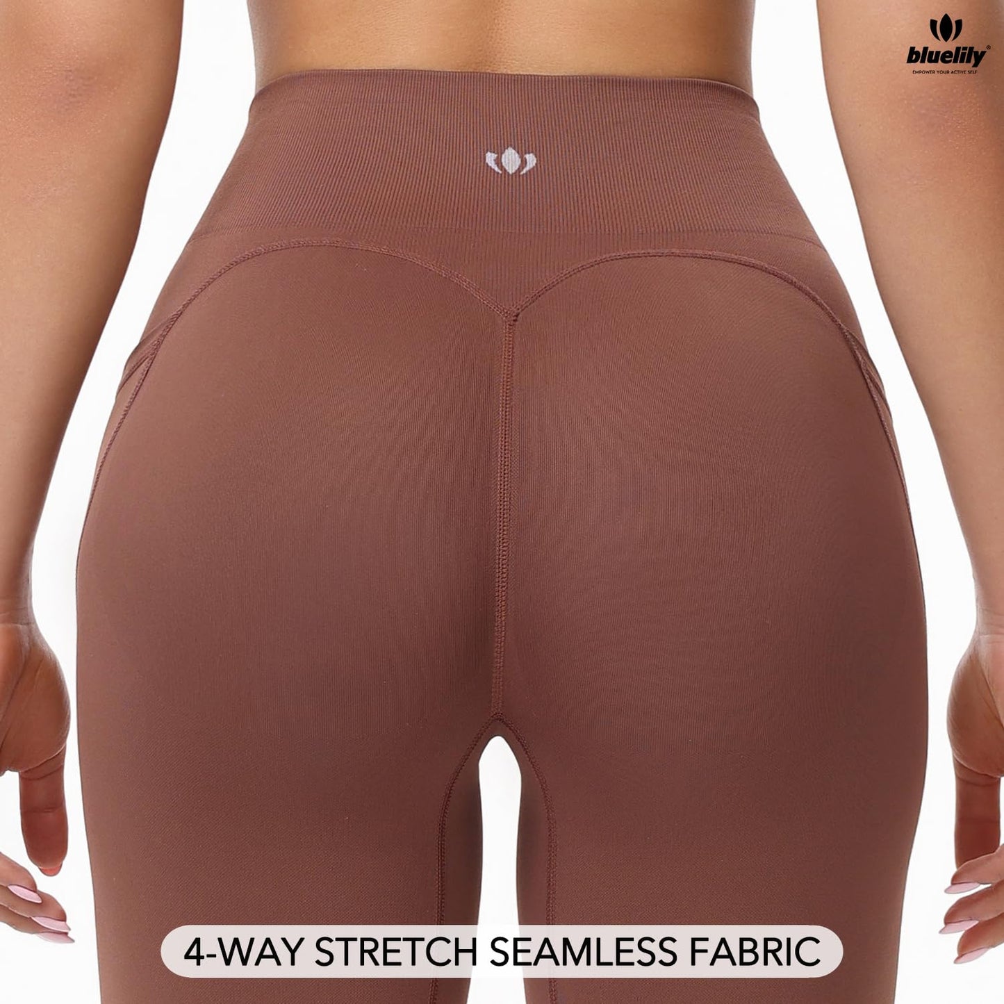 BLUELILY 3 Pack Women's Biker Shorts with Pockets 5" 8" Seamless High Waisted Tummy Control Workout Shorts for Running Gym