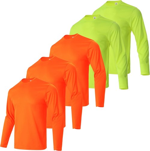 Gary Com Men's Long Sleeve Athletic T-Shirt - Quick Dry Workout Tee with UPF 50+ Sun Protection