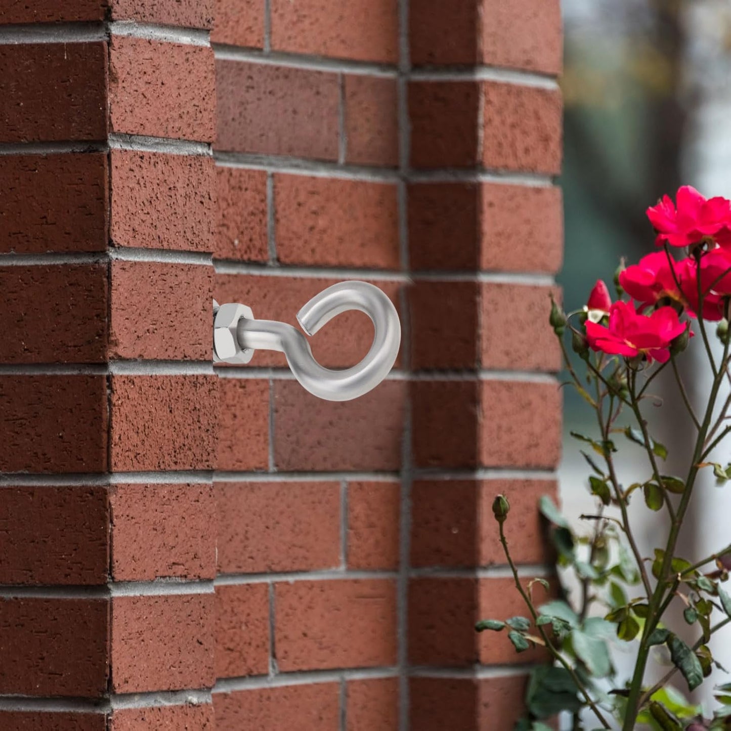 Concrete Eye Bolts 12Pcs, M6 Eyebolt Bolts Stainless Steel Concrete Anchor Eyebolt Screw Hooks, Heavy Duty Brick Anchors Eyebolts Expansion Screw Lifting Ring Bolt Fastener 1/4inch for Concrate Wall