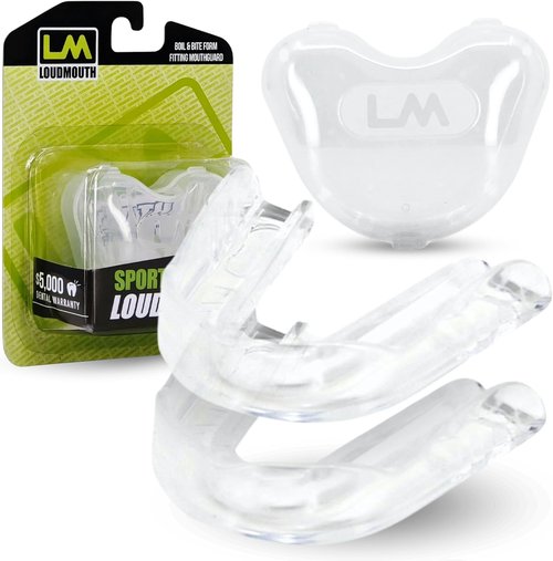 Loudmouth Sport Mouth Guard - Slim-Fit Boil & Bite Design with Case | Advanced Protection for Contact Sports (Clear)