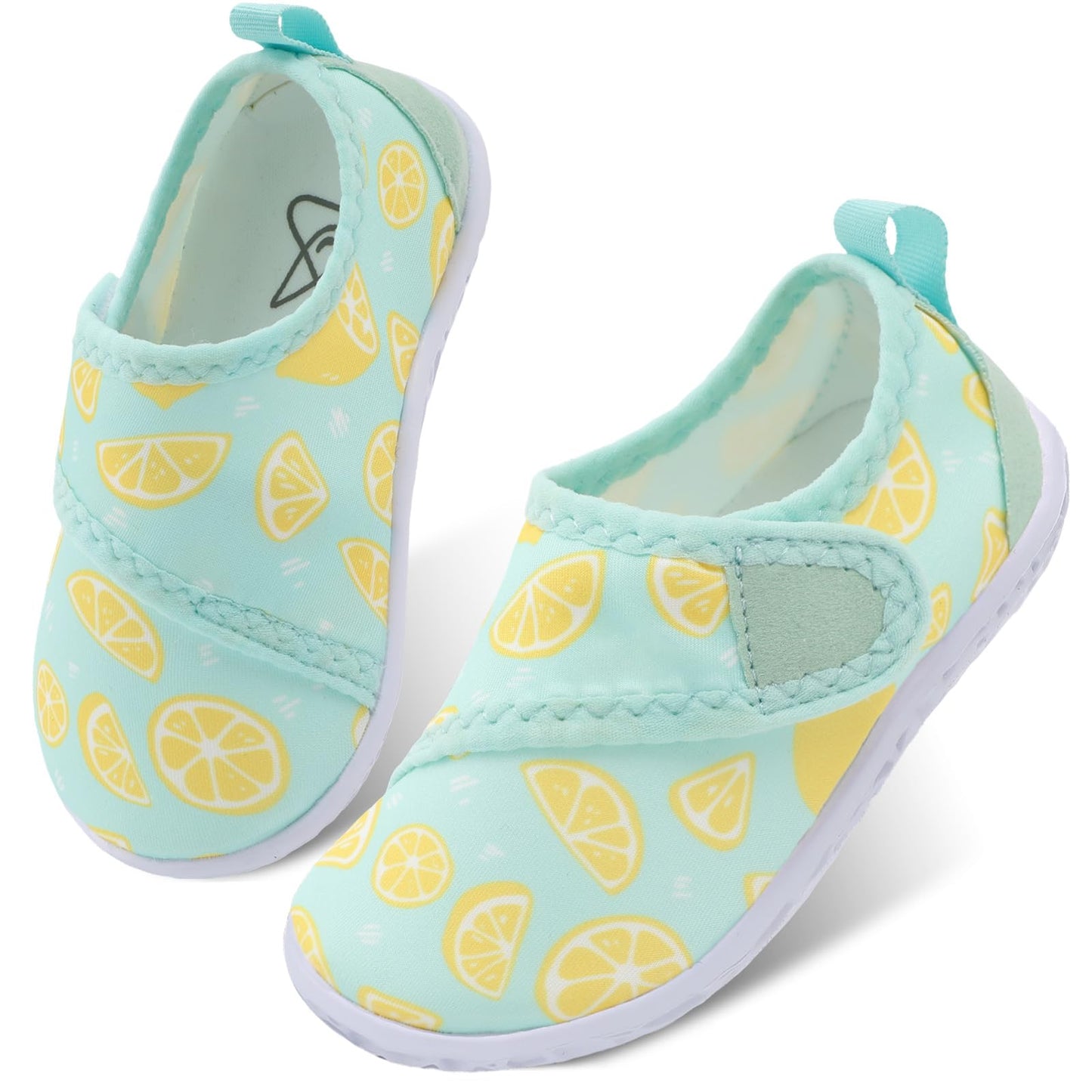 LeIsfIt Toddler Water Shoes Boys Girls Barefoot Aqua Socks Kids Breathable Quick-Dry Swim Shoes for Beach Pool Surf, Green Lemon, 6 Toddler