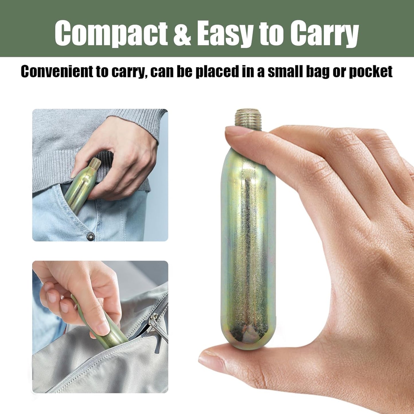 24 Gram CO2 Cartridge - Auto/Manual PFD Life Jacket Rearming Kit | Metal Cartridge for Safety